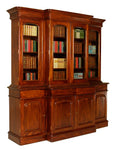 7'0 Breakfront Victorian Bookcase