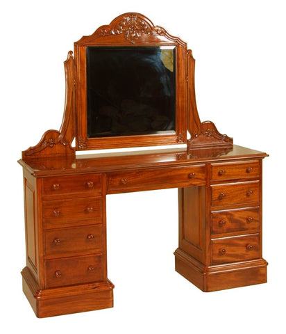 Double Pedestal Victorian Dressing Table