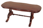 Shaped Top Double Ped Coffee Table