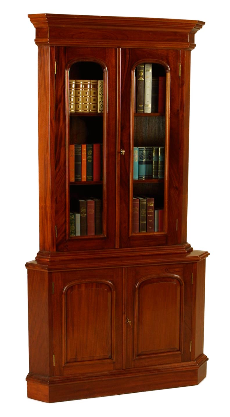 2 Door Victorian Corner Bookcase