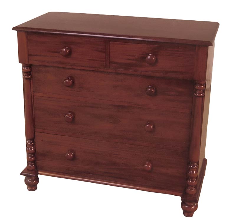 5 Drawer Column Front Farmhouse Chest