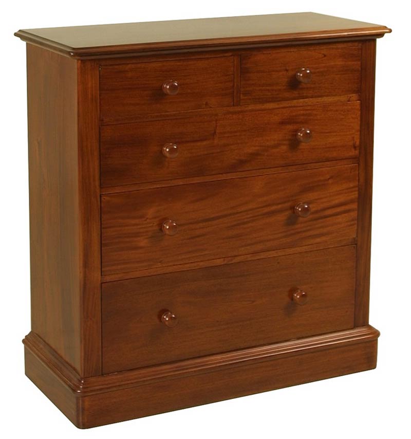 5 Drawer Plain Victorian Chest