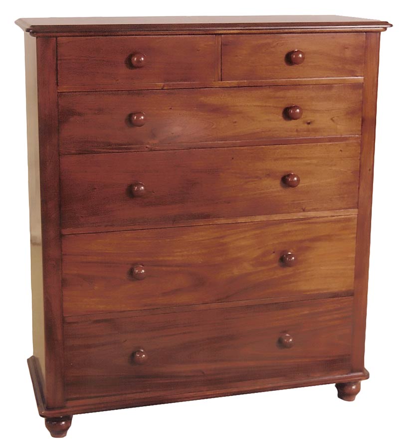 6 Drawer Victorian Plain Farmhouse Chest