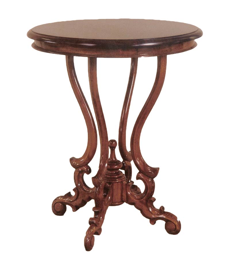 Circular Serpentine Base Side Table