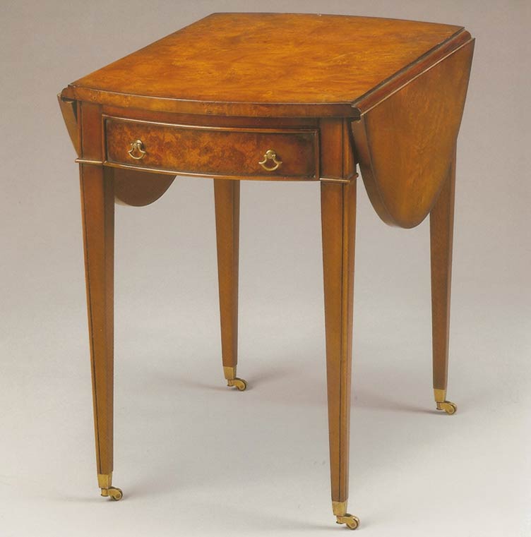 Drop Leaf Burl Table