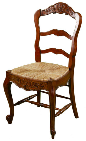 French Dining Chair with Rustic Seat