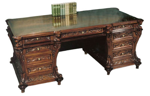 6'0 x 4'0 Heavy Carved Chippendale Desk