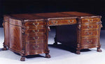 6'0 x 3'4 Chippendale Lion Carved Partners Desk