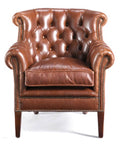 Double Scroll Deep Buttoned Lounge Chair