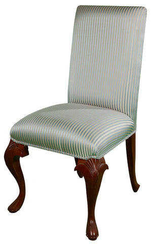 Queen Anne Plain High Back Upholstered Side chair