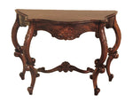 Heavy Carved Serpentine Console Table